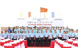 Các đơn vị thi công đẩy nhanh tiến độ, hoàn thành công trình đường cất hạ cánh sân bay Long Thành, chào mừng kỷ niệm 50 năm Ngày giải phóng miền Nam.